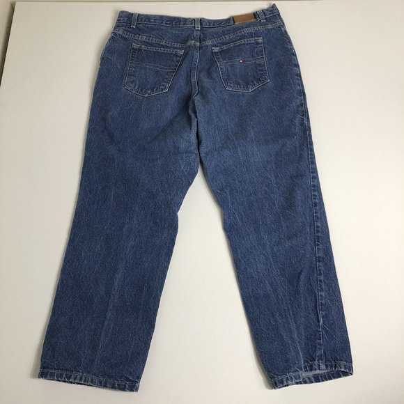 VTG TOMMY HILFIGER WOMEN'S PLUS‎ SIZE 18 INSEAM 28 DENIM JEANS L31 - Picture 2 of 8
